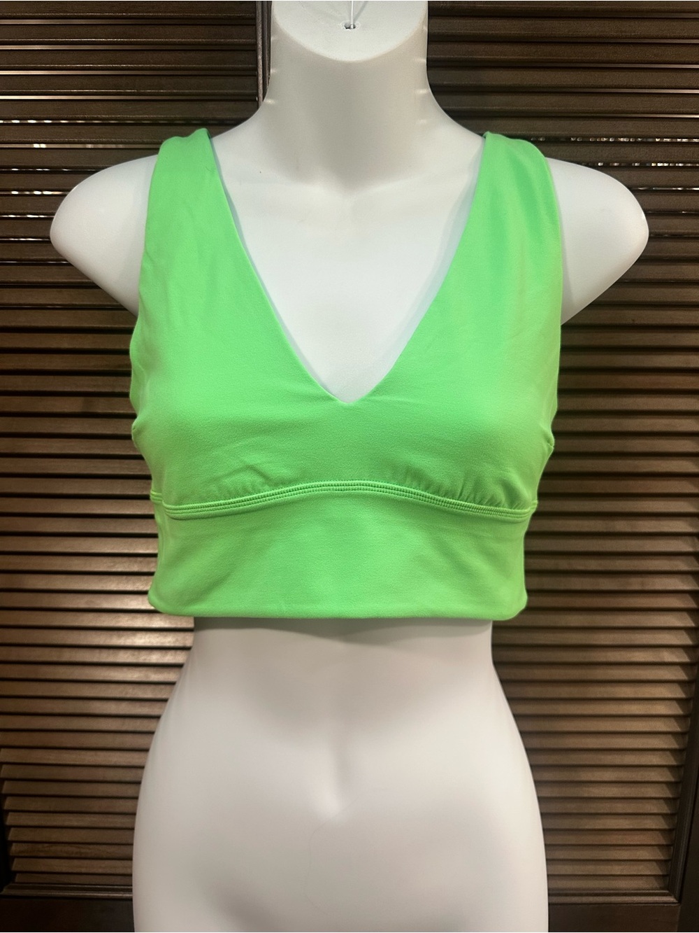 lululemon athletica Bright Lime V-Neck Crop Tank